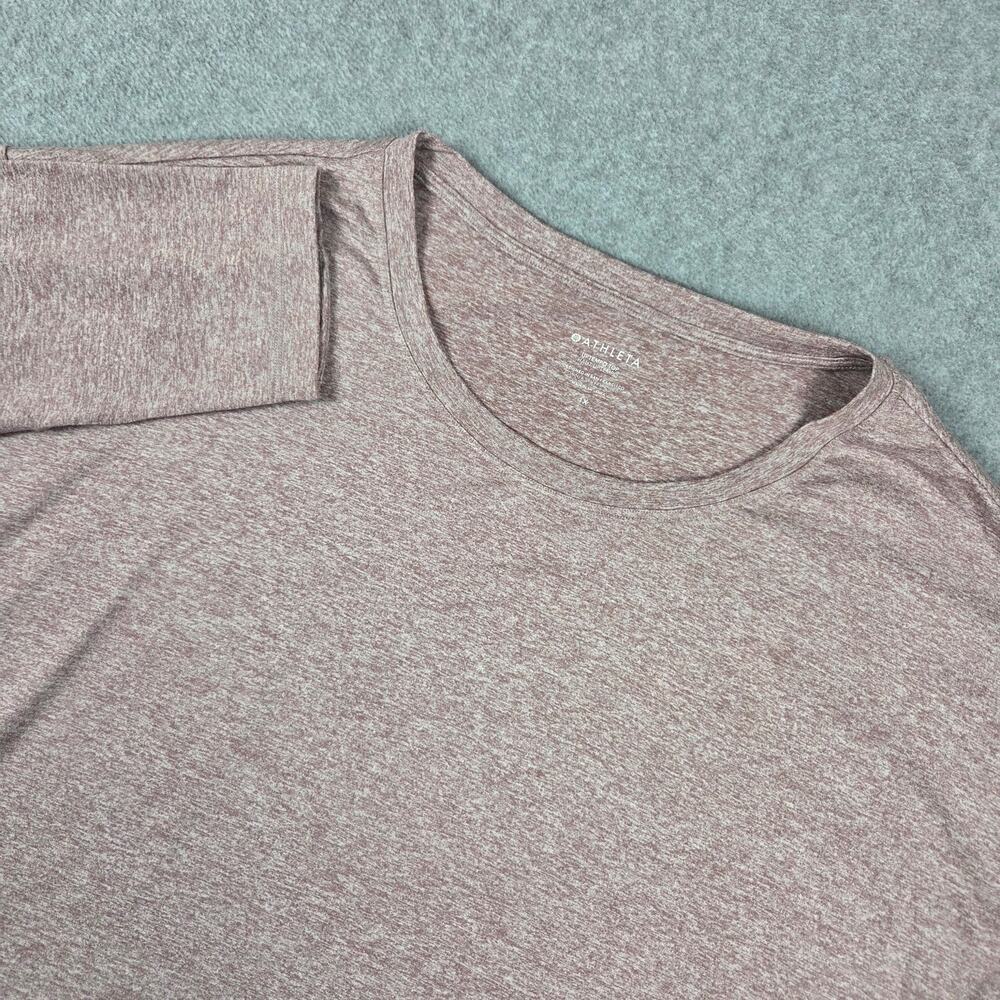 Athleta Womens 1X Uptempo Long Sleeve Top w/Thumbholes Heathered Mauve-color